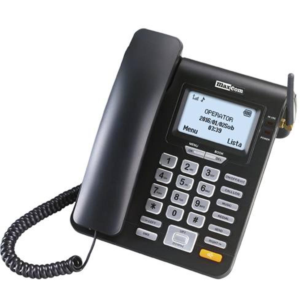 Teléfono Maxcom Fijo Mm28D 2G Sim Black (No Rj11).