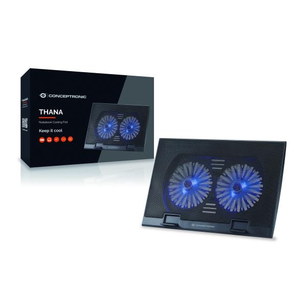 Base De Refrigeracion Para Portatiles Conceptronic 2 Ventiladores 125mm Hasta 17" Main Image