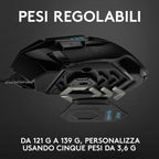 Mouse Logitech Gaming G502 Hero 16000dpi 11 Botones Color Negro 910-005471