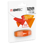 Emtec C410 Color Mix Naranja Transparente / Pendrive 128gb Usb-a 2.0