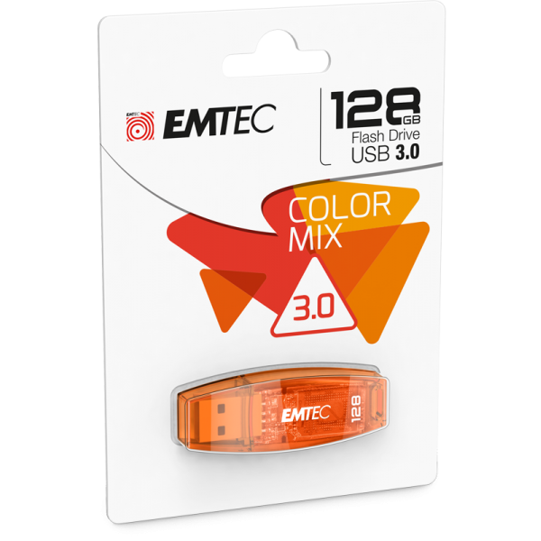 Emtec C410 Color Mix Naranja Transparente / Pendrive 128gb Usb-a 2.0 Main Image