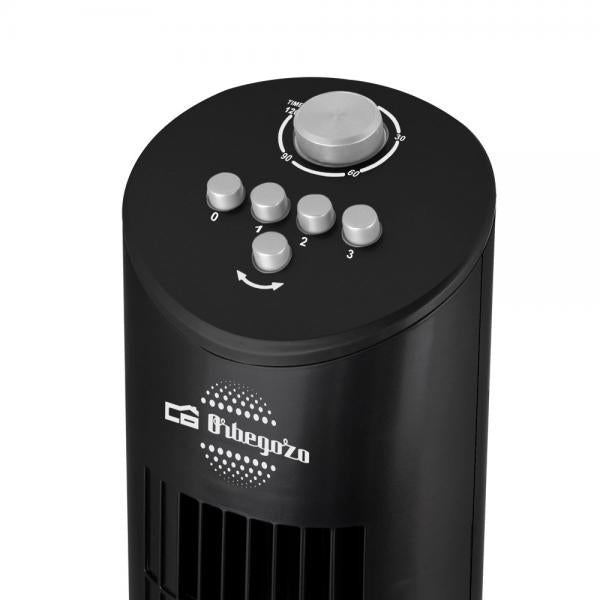 Orbegozo Tw 0800 Negro / Ventilador De Torre 60w / 3 Velocidades / Bandeja Para Esencias Aromáticas