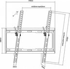 Soporte Pantalla Equip 32 Pulgadas - 55 Pulgadas Inclinable 0 - 14 Max 35 Kgs Vesa Max. 400x400