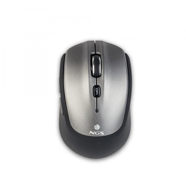 Mouse Ngs Wireless Y Bluetooth Frizz 1000/1600 Dpi Con 5 Botones Color Plata/negro