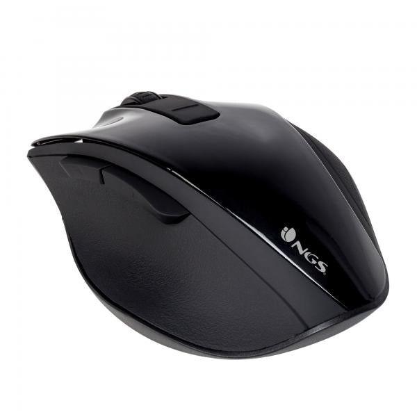 Mouse Ngs Wireless Bow Black 1200dpi 2.4ghz Nano Receptor Usb Color Negro