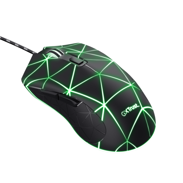 Mouse Trust Gaming Rgb Gxt 133 Locx Iluminacion Led 800-4000ppp Dpi 6 Botones Programables 22988