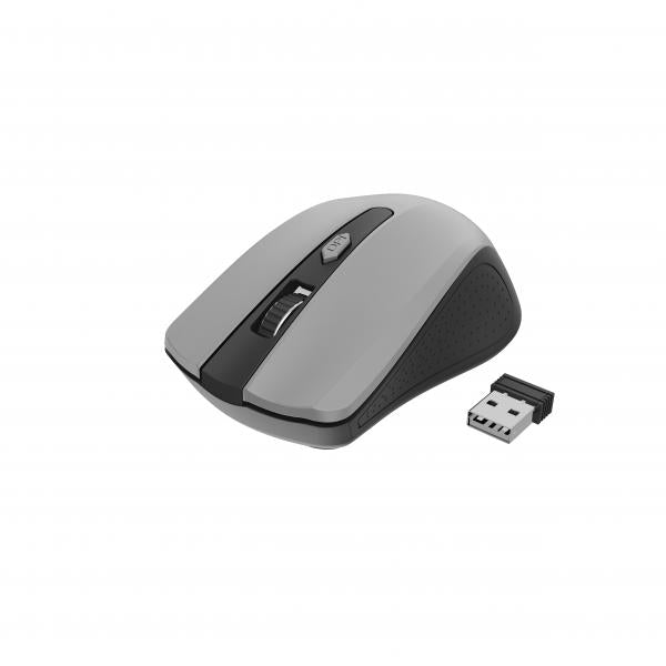 Raton óptico inalambrico Gembird / 4 Botones / 1600 Dpi / Plata-Negro / Musw-4b-04-Bg