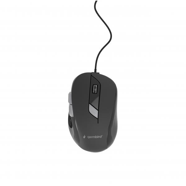 Raton óptico Gembird / 1600 Dpi / 6 Botones / Negro / MUS-6B-01