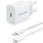 Cargador De Pared Vention G17W0-Eu/ 1Xusb Tipo-C + Cable Lig