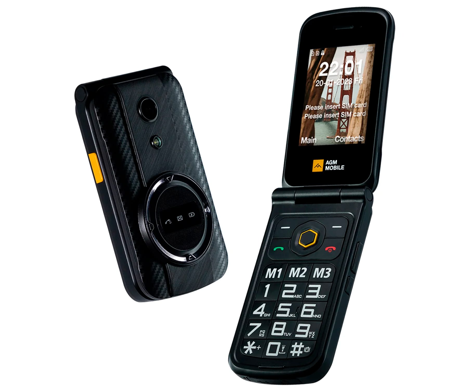 Agm M8 Flip 4G Black / Rugerizado / Móvil 2.8""