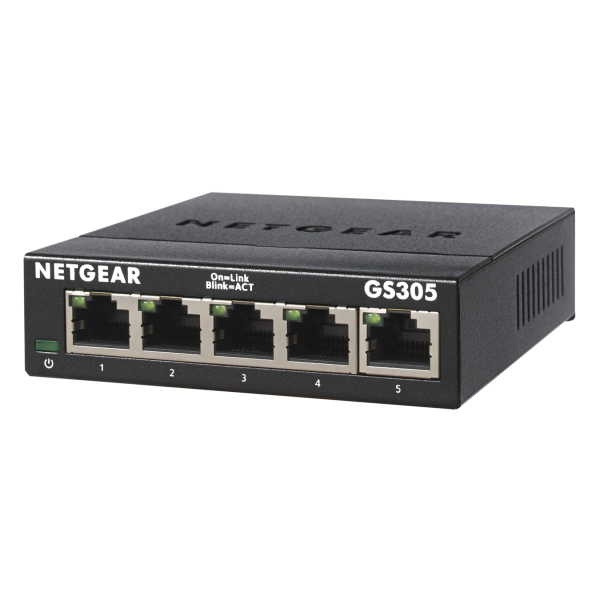 NETGEAR GS305 No administrado L2 Gigabit Ethernet (10/100/1000) Negro Main Image