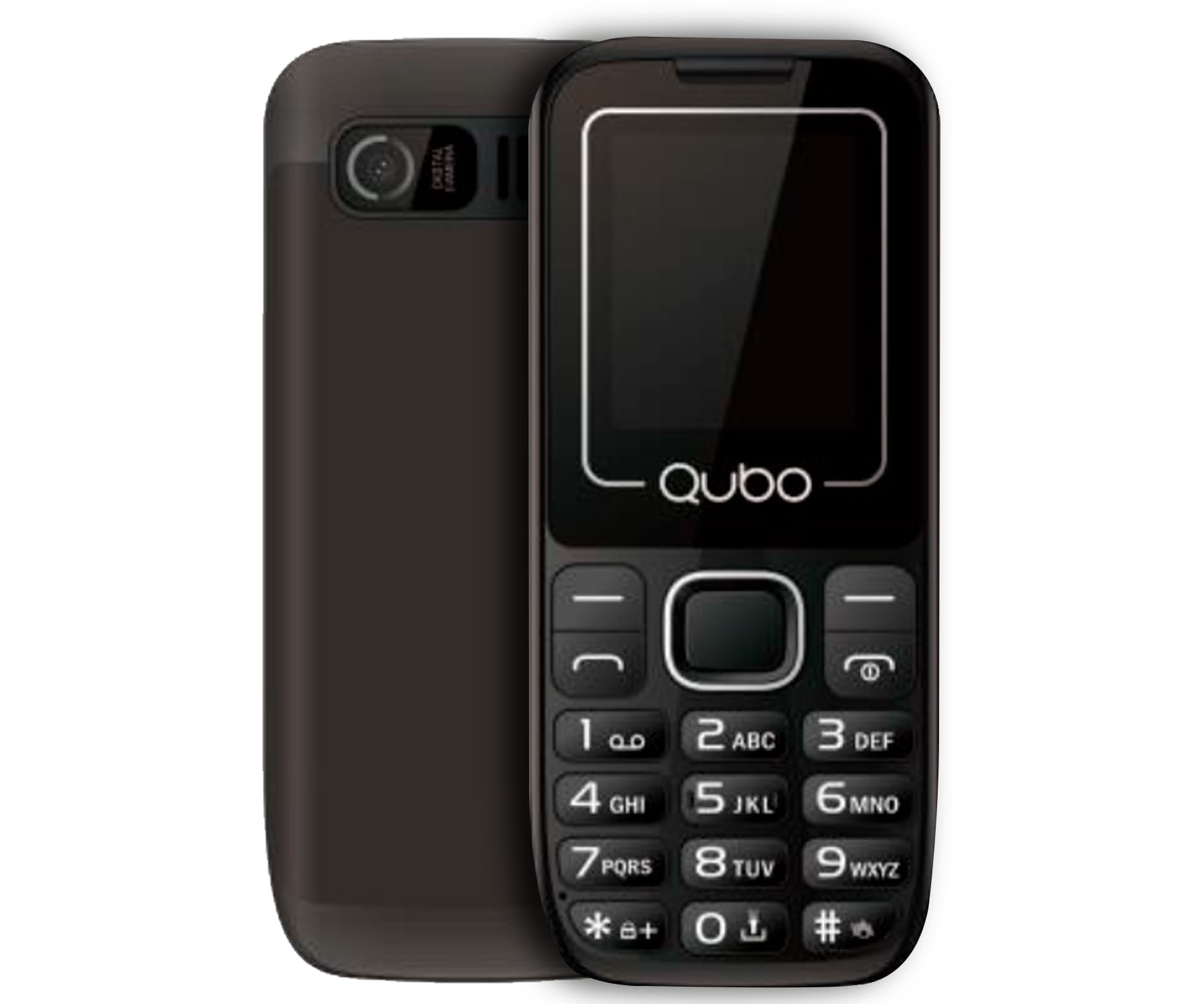 "Teléfono móvil Qubo P180 Black 1,77"" 32MB RAM 32MB 2G"