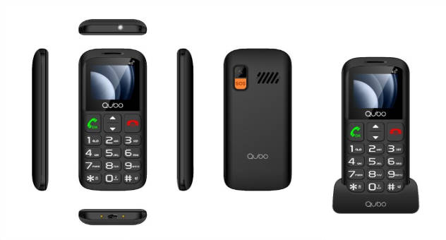 Telefono Qubo P-186Bkc Negro 4G 1,77 Base Carga Varios