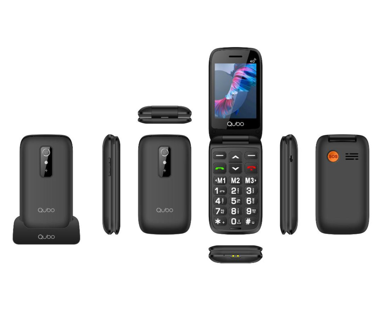 Telefono Qubo P-220Bkc 2,8Negro Base 4G Varios