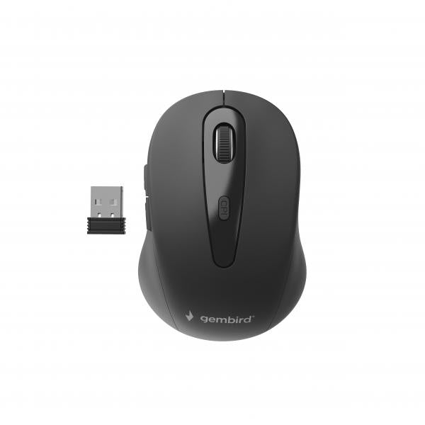 Raton óptico inalámbrico Gembird / 1600 Dpi / 6 Botones / Negro-Gris / MUSW-6B-01 Hover Image