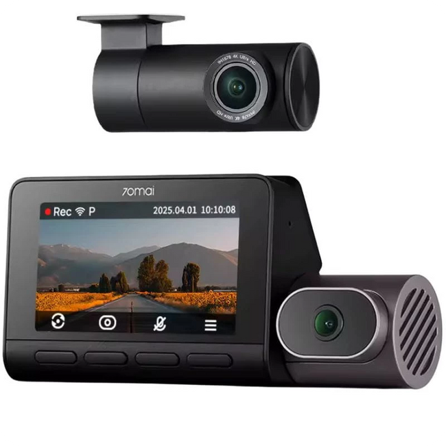 70mai Dash Cam 4K T800 + Cámara Trasera 70mai RC41 - Premium Set Hover Image