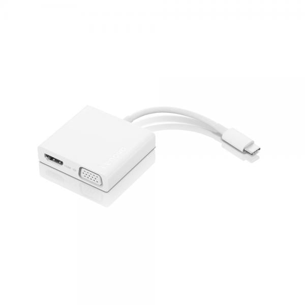 ADAPTADOR USB-C LENOVO Travel Hub, A 1xHDMI 1.4 4K 1xVGA 1xUSB-A 3.0 Simple Plug and Play (universal