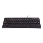 Teclado Unykach Compacto Ultra Plano Kb 302 Mini Usb 83 Teclas Color Negro