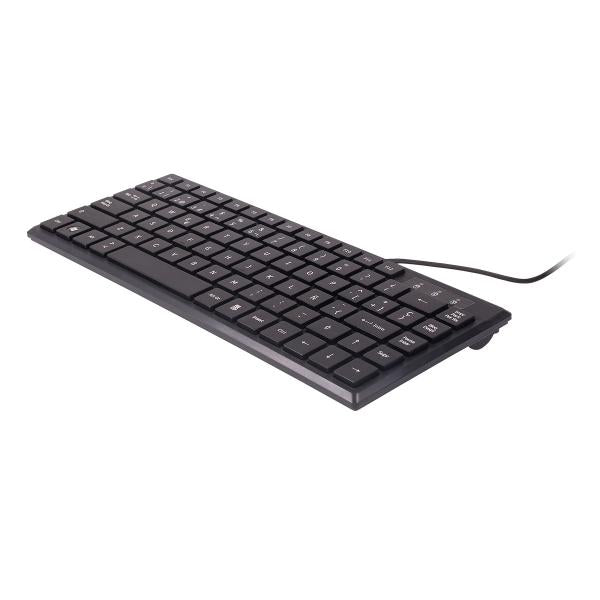 Teclado Unykach Compacto Ultra Plano Kb 302 Mini Usb 83 Teclas Color Negro