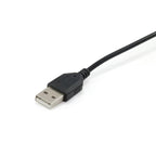 Auricular Equip Usb + Microfono Flexible Control De Volumen Negro