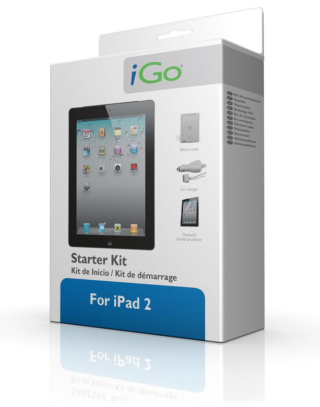 Accesorio Ipad 2 Essential Kit Igo. Funda Protectora Silicona + Protector Pantalla Diamant+ Cargador Mechero - Coche + Cable Carga Main Image