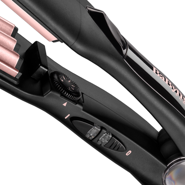 BaByliss The Crimper Plancha de pelo Negro/Rosa