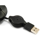 Mouse Equip Life Optico 2 Botones Usb Cable Retractil Color Negro 1000dpi