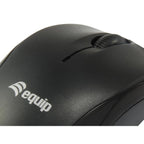 Mouse Equip Life Optico 2 Botones Usb Cable Retractil Color Negro 1000dpi