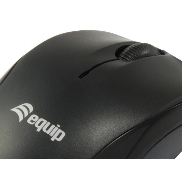 Mouse Equip Life Optico 2 Botones Usb Cable Retractil Color Negro 1000dpi