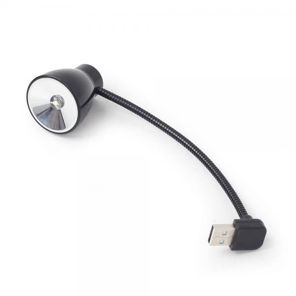 Lampara portatil LED USB flexible Negra / luz blanca / NL-02