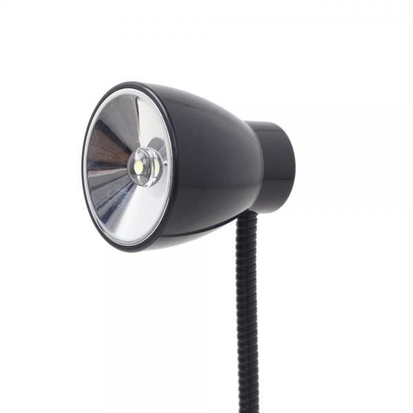 Lampara portatil LED USB flexible Negra / luz blanca / NL-02