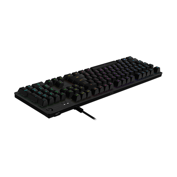 Teclado Logitech G512 Carbon Gaming Mecanico Tactil Gx Brown Rgb Lightsync Aluminio Negro