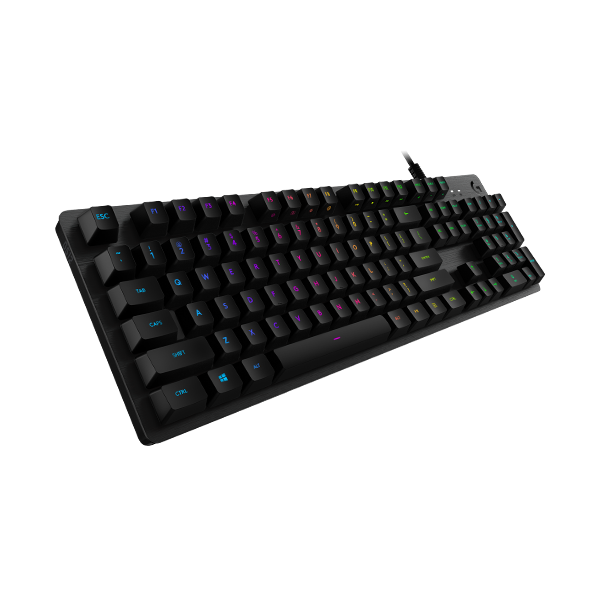 Teclado Logitech G512 Carbon Gaming Mecanico Tactil Gx Brown Rgb Lightsync Aluminio Negro