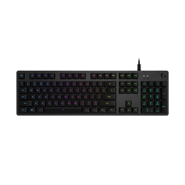 Teclado Logitech G512 Carbon Gaming Mecanico Tactil Gx Brown Rgb Lightsync Aluminio Negro