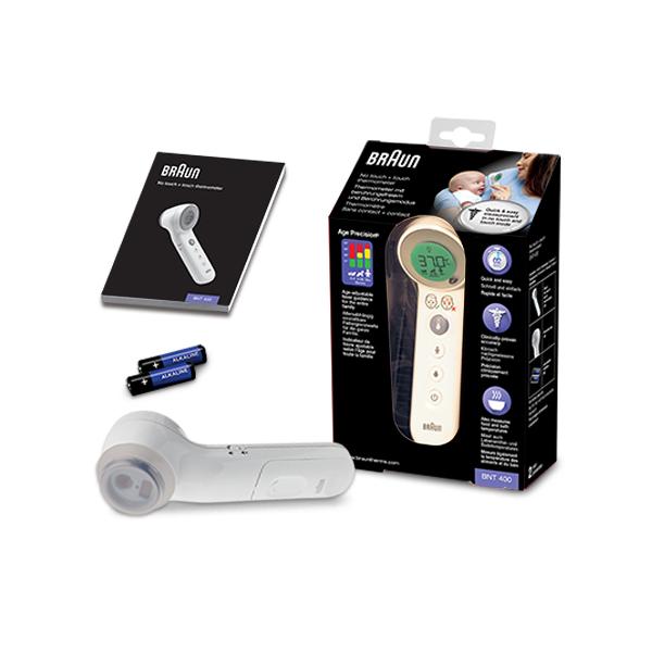 Termometro Corporal Braun Bnt400we Sin Contacto + Frontal Con Age Precision