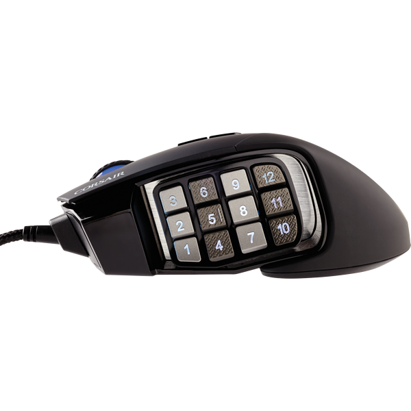 Corsair Scimitar RGB Elite USB 18000 DPI Negro - Ratón Gaming