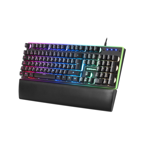 Teclado Mars Gaming Mk320 H-mechanical Red Iluminacion Rgb En Teclas Y Contorno Panel De Aluminio Re Main Image