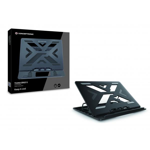 Soporte De Portatil Conceptronic De Aluminio Color Negro Main Image
