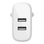 Cargador Belkin Wcd001vf1mwh 24w 2x Usb Tpo A + Cable Lightning A Usb Tipo A 1m