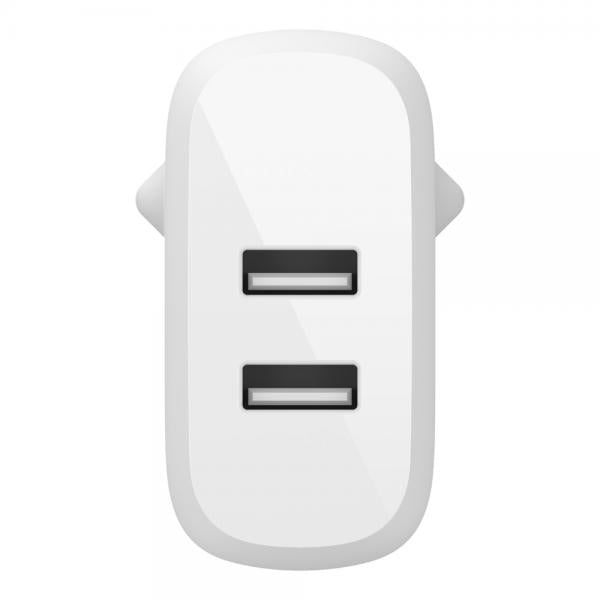 Cargador Belkin Wcd001vf1mwh 24w 2x Usb Tpo A + Cable Lightning A Usb Tipo A 1m