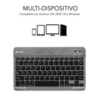 SUBBLIM Teclado Bluetooth Smart para Android, Mac, OS y Windows Gris