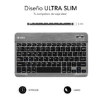 SUBBLIM Teclado Bluetooth Smart para Android, Mac, OS y Windows Gris