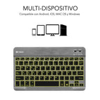 Teclado Bluetooth Subblim Smart / Retroiluminado / Touchpad / Gris / SUB-KBT-SMBT51
