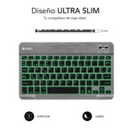 Teclado Bluetooth Subblim Smart / Retroiluminado / Touchpad / Gris / SUB-KBT-SMBT51