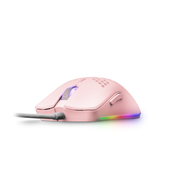 Mouse Mars Gaming Rgb Mmax Diseo Hive Pink 12400dpi Pixart 3327pro Switch Huano Superficie Perforad