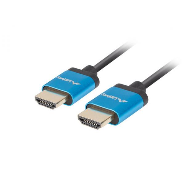 Cable Hdmi Lanberg Macho - Macho V2.0 4K Slim 1M Negro