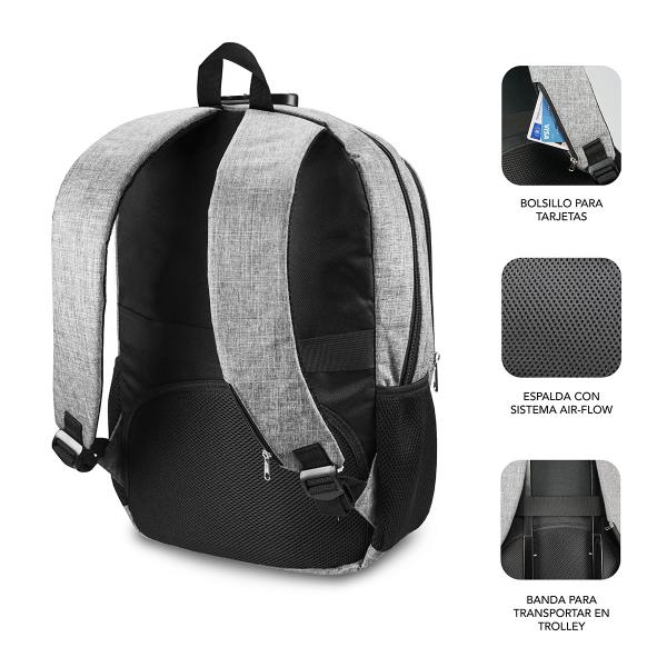 Subblim Urban Lock System 16 Gris - Mochila para Portátil