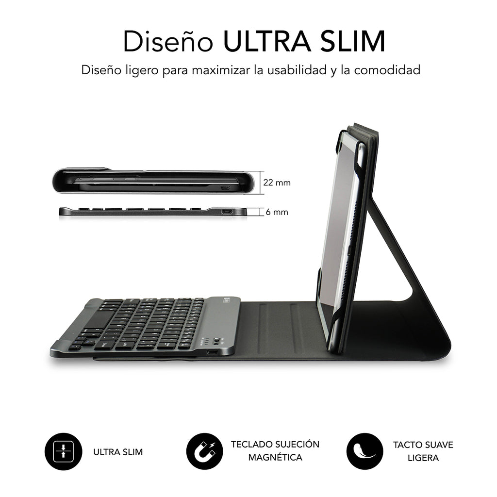 Funda Con Teclado Subblim Keytab Pro Bluetooth Para Tablets