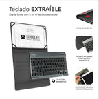 Funda Con Teclado Subblim Keytab Pro Bluetooth Para Tablets