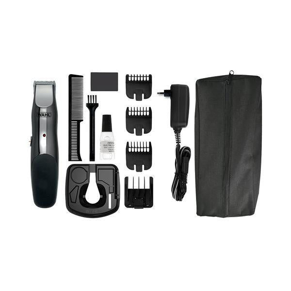 Afeitadora eléctrica Wahl Groomsman Recargable Sin Cable Negro y Gris